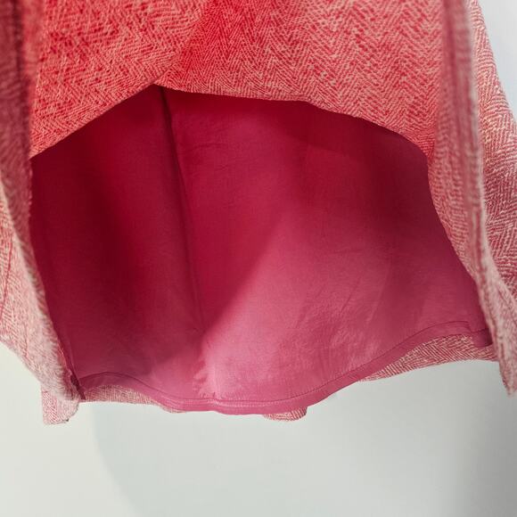 Ann Taylor NWT Pink and‎ White Wool Blend Preppy Knee Length Skirt Size 6 - Picture 7 of 7